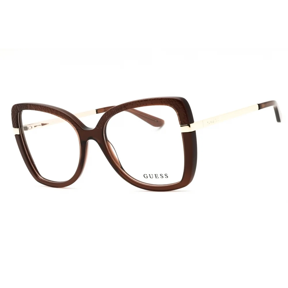 NWT Guess GU50245 Dark Brown Oversized 54mm Eyeglasses